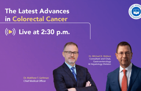 الدكتور مايكل والاس يناقش أحدث التطورات فيما يتعلق بسرطان القولون والمستقيم