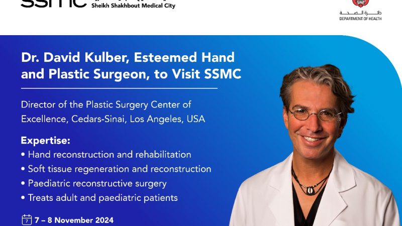 Dr. David Kulber, Hand and Plastic Surgeon, to Visit SSMC